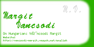 margit vancsodi business card